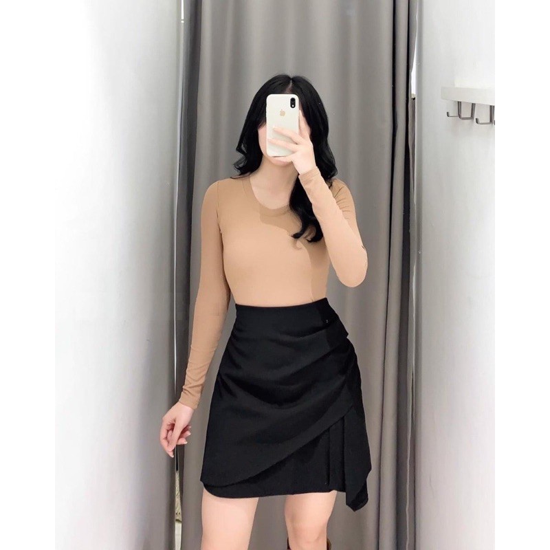 chân váy chữ a cách điệu bên hông