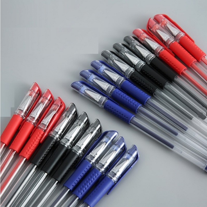 Set 100 chiếc bút bi mực nước các màu đen, xanh, đỏ