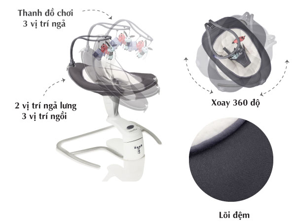 [HCM]Ghế rung đa chiều Babymoov