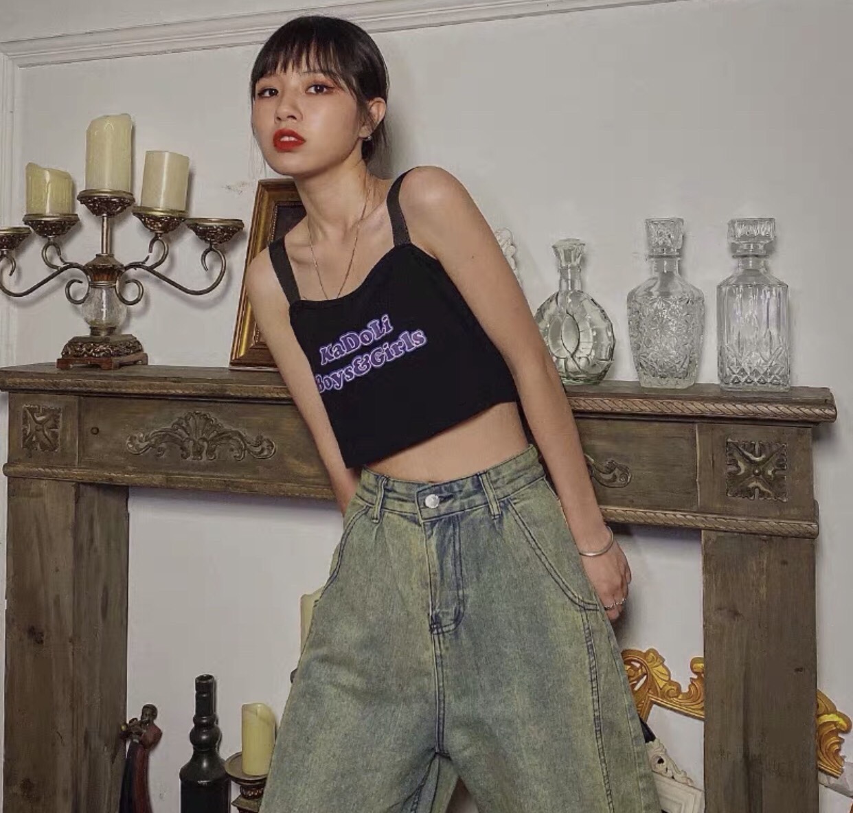 ÁO CROPTOP HAI DÂY CỰC XINH SNU