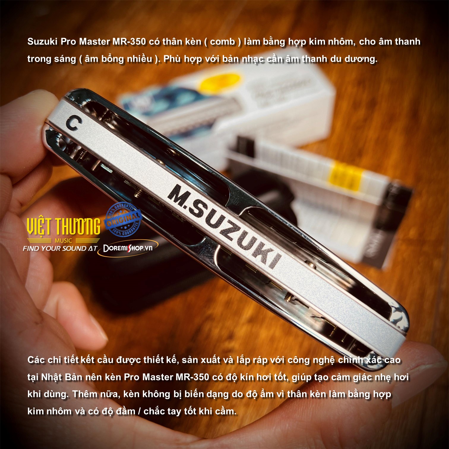 Kèn Harmonica Suzuki Diatonic ProMaster MR-350 key C - made in Japan - Kèm Tặng Quà Trị Giá 65k
