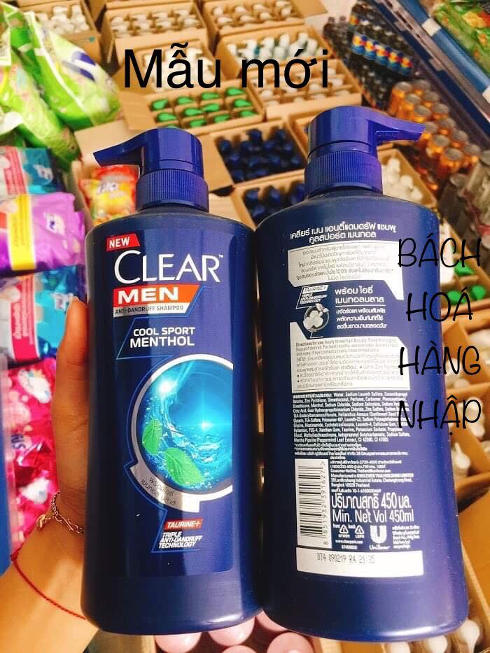 Combo 2 chai dầu gội đầu Clear Men 450ml Thái lan