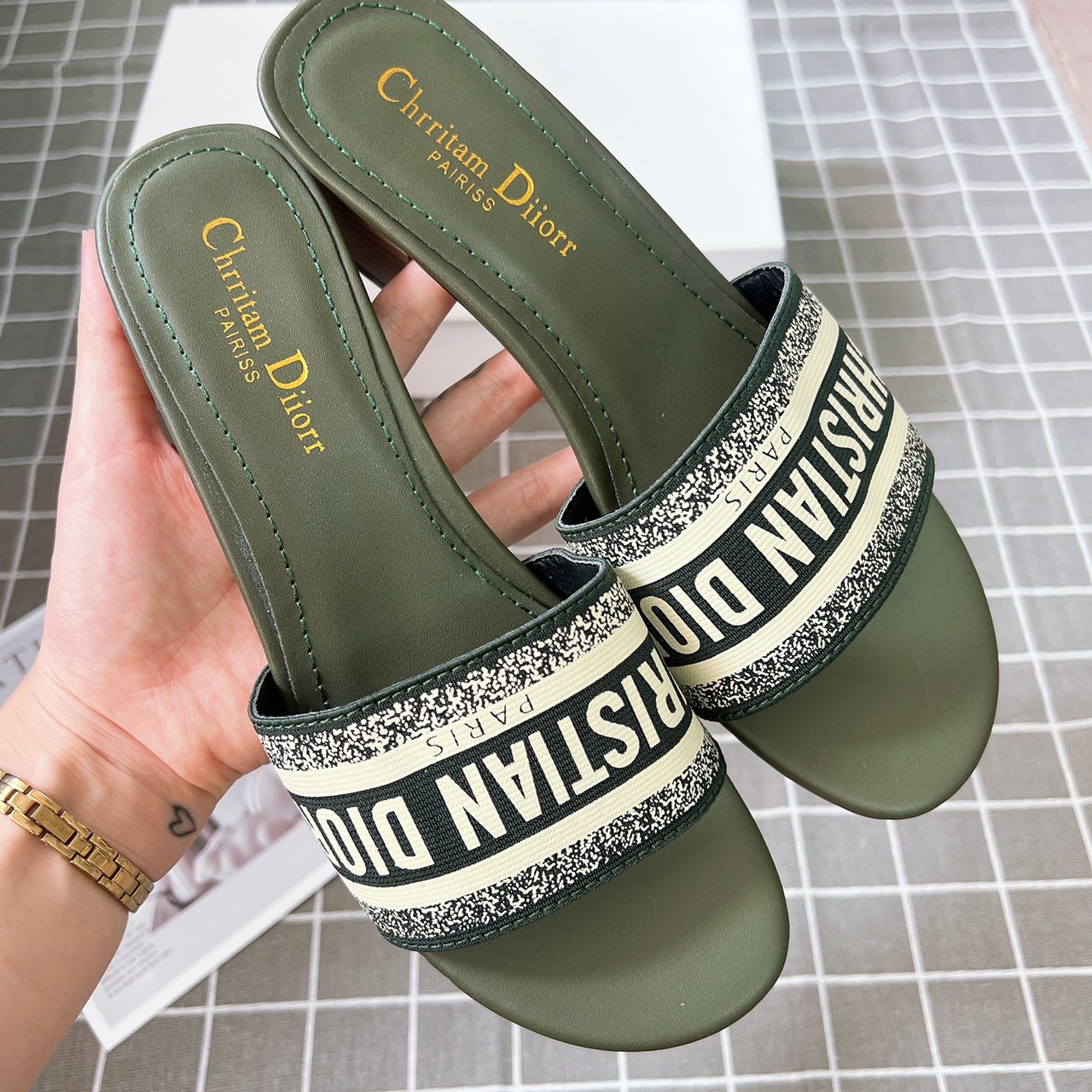 Guốc Christian Dior gót 5p