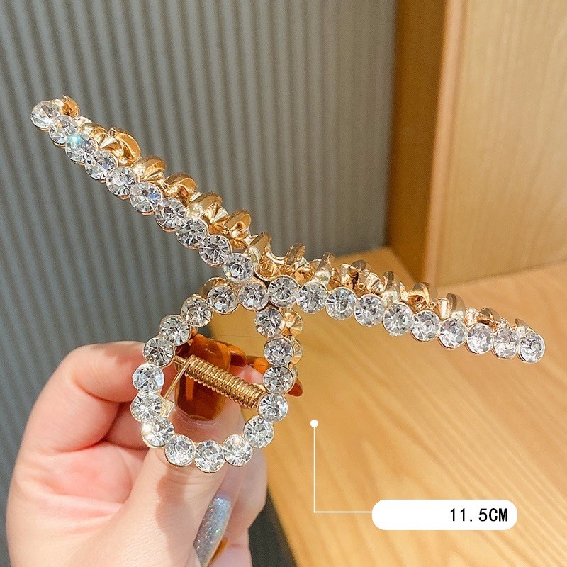 Kẹp Càng Cua Đính Đá Phong Cách Hàn Quốc ( Size Lớn 11,5Cm )
