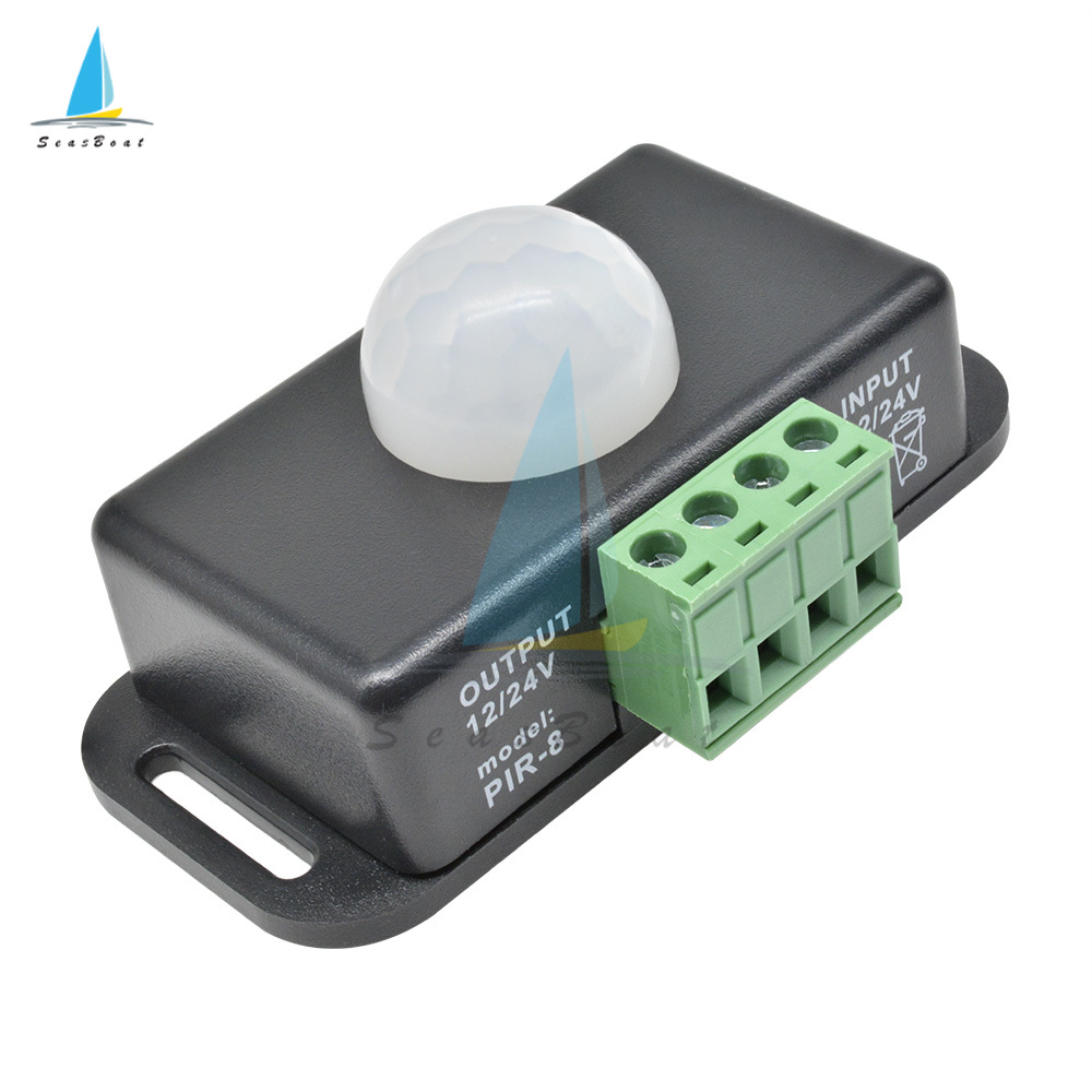 Công tắc cảm biến chuyển động hồng ngoại PIR tự động DC 12V-24V 8A -INTL