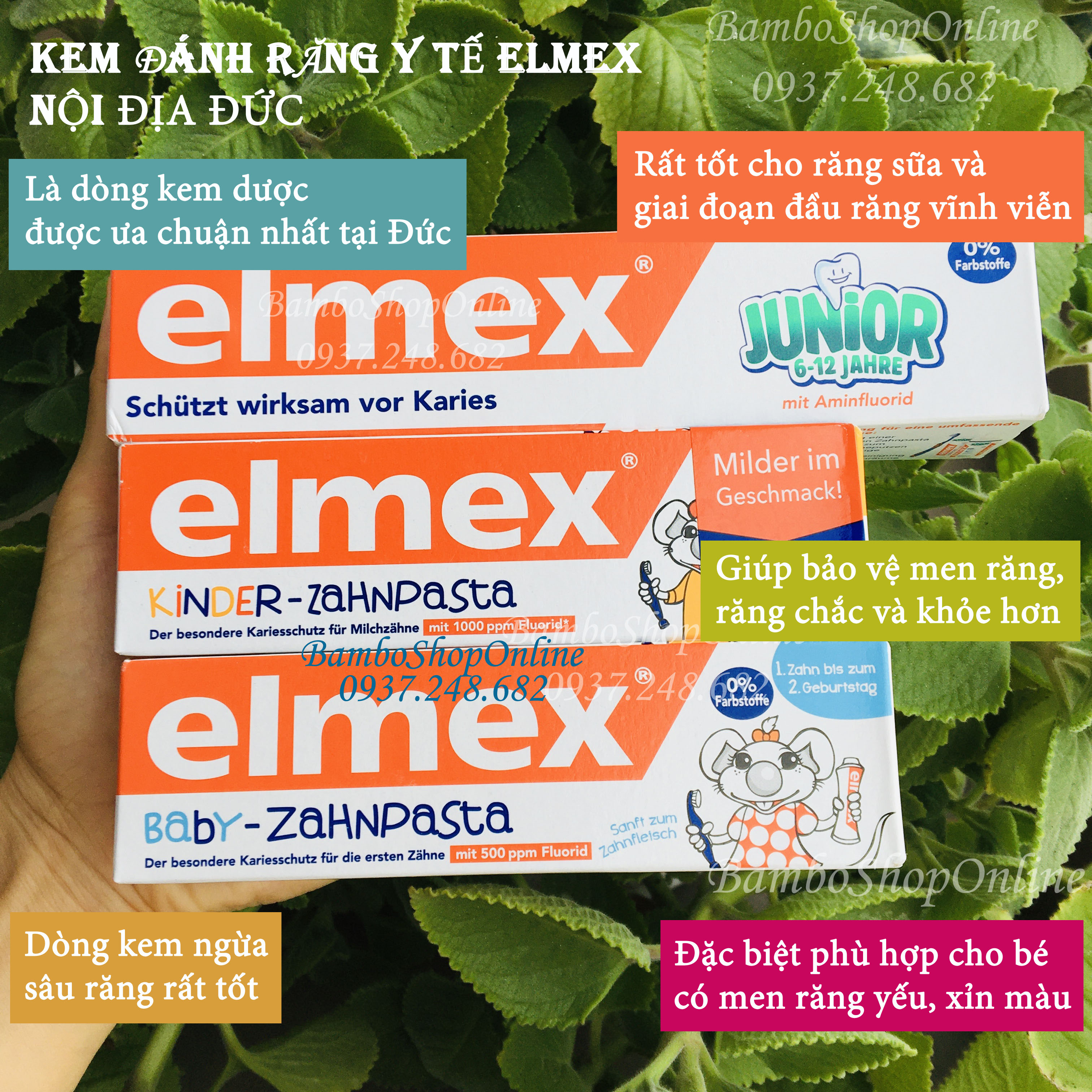 KEM ĐÁNH RĂNG Y TẾ ELMEX CHO TRẺ Nội địa Đức