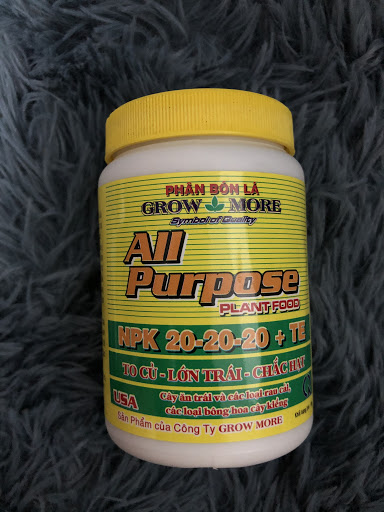 PHÂN Bón Lá GROW MORE 20-20-20 TE hủ 100gr
