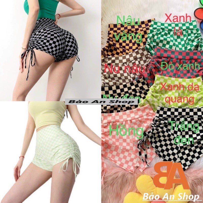 Quần đùi nữ chất da cá in chữ € mới