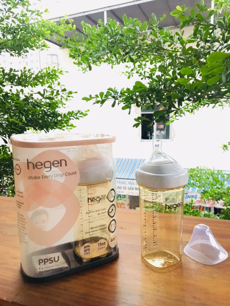 [HCM][CHÍNH HÃNG] Set Bình sữa Hegen 330ml núm ti size L cho bé từ 6 tháng tuổi
