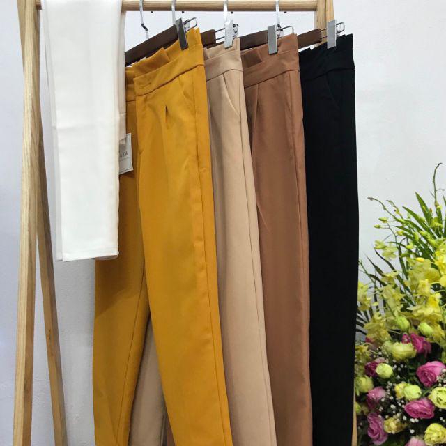 Quần baggy cạp cao xếp ly