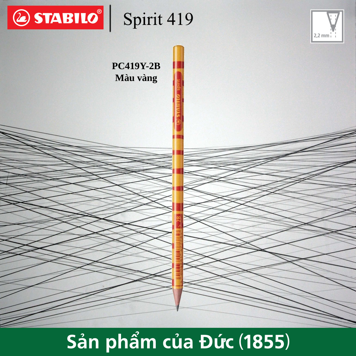 Bút chì gỗ STABILO Spirit PC419 (PC419-2B)