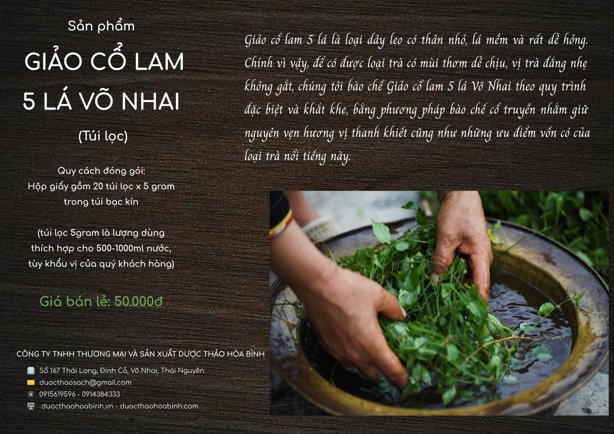 Trà Giảo cổ lam 5 lá Võ Nhai