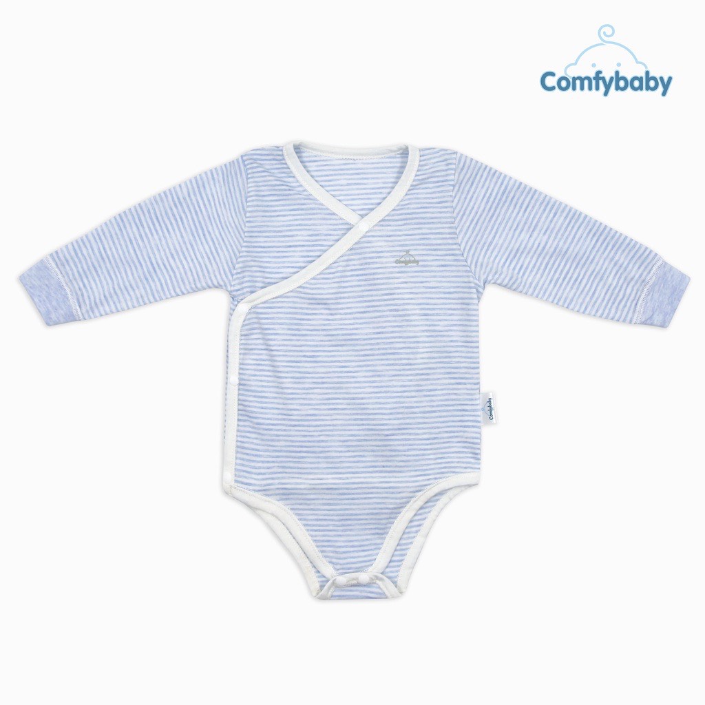 Áo cho bé sơ sinh - Bodysuit giữ ấm ngực dài tay 100% Cotton cho bé