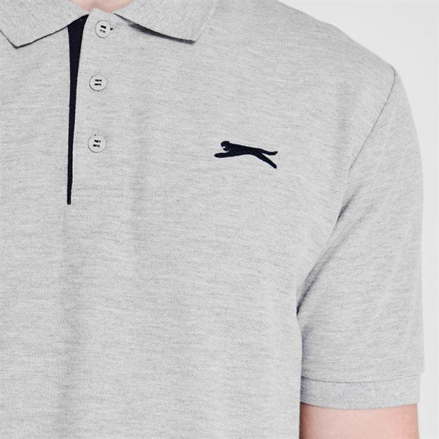 Áo Thun Polo Nam Slazenger Plain (màu Grey Marl) - Hàng size UK