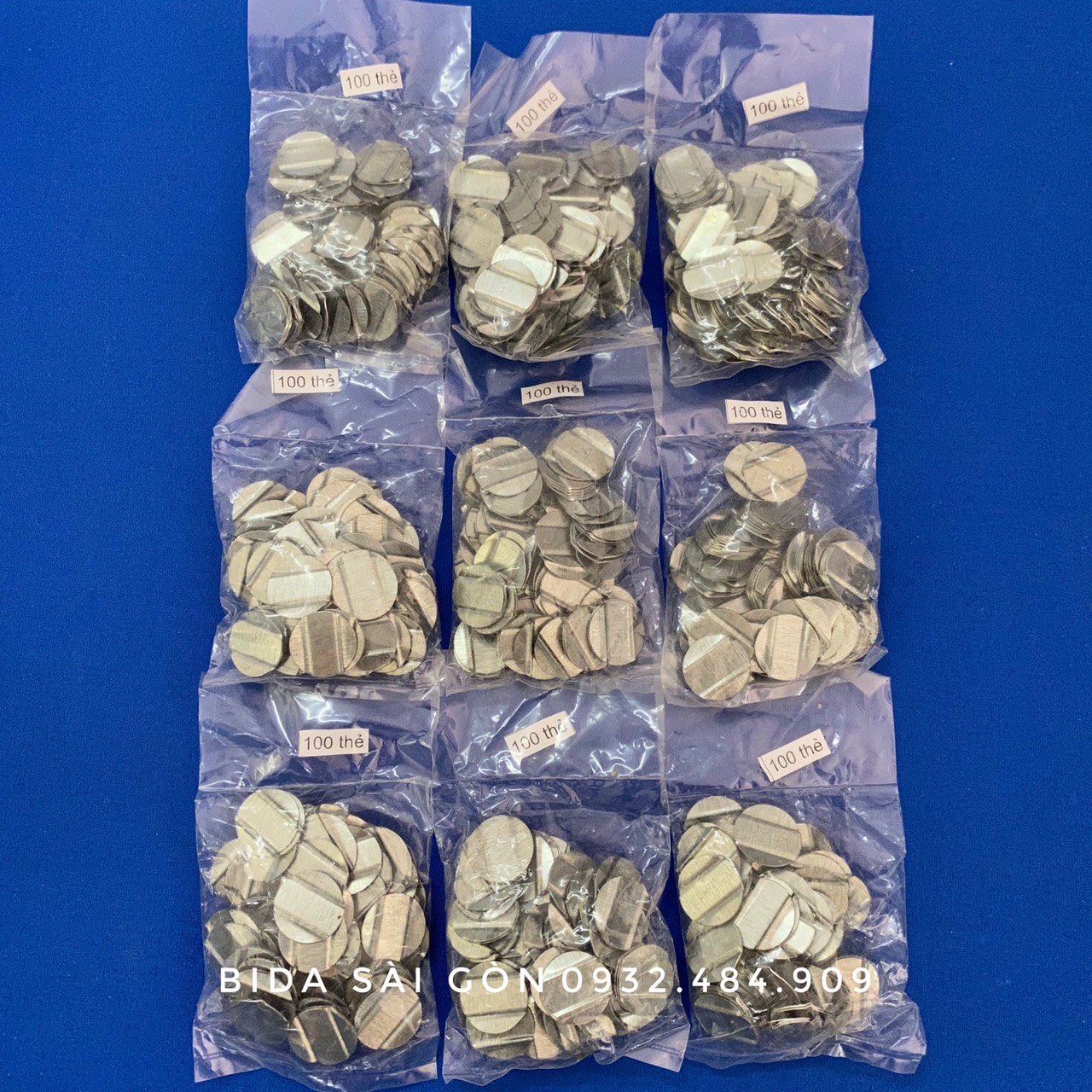 SET 100 THẺ BI LẮC kim loại ( cắt bilac )