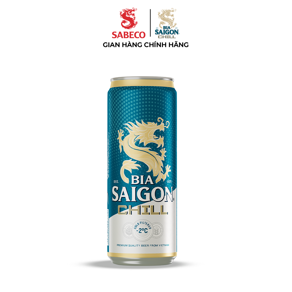 Nồng Độ Cồn 4.6% - Combo 2 Thùng 18 Lon Bia Sài Gòn Chill 330ml