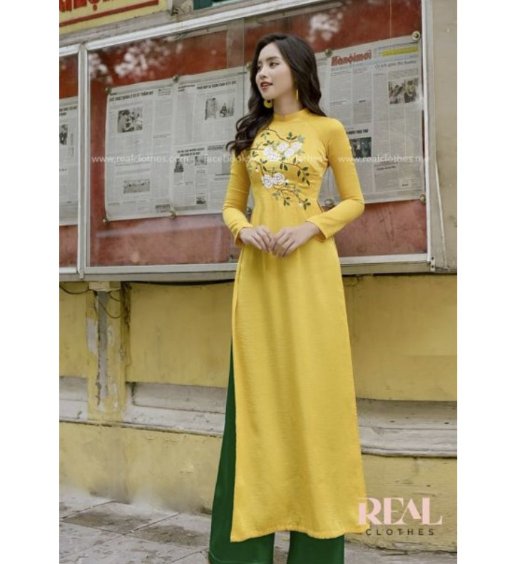 [HCM]Áo dài truyền thống lụa Tây Thi kèm quần