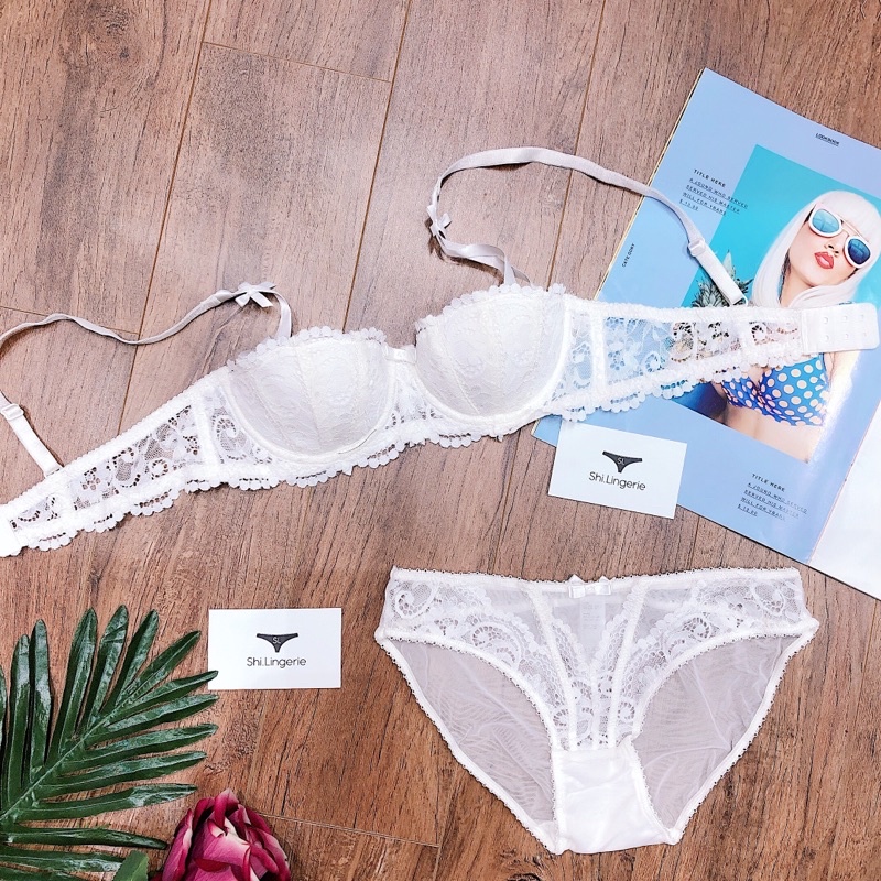 Bộ đồ lót bra có gọng mút mỏng cup ngang [Shi.Lingerie]
