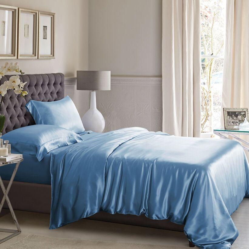 [HCM]Bộ Chăn Ga Gối Phi Lụa Cao Cấp 5 Món Lan Pham Bedding Màu 76