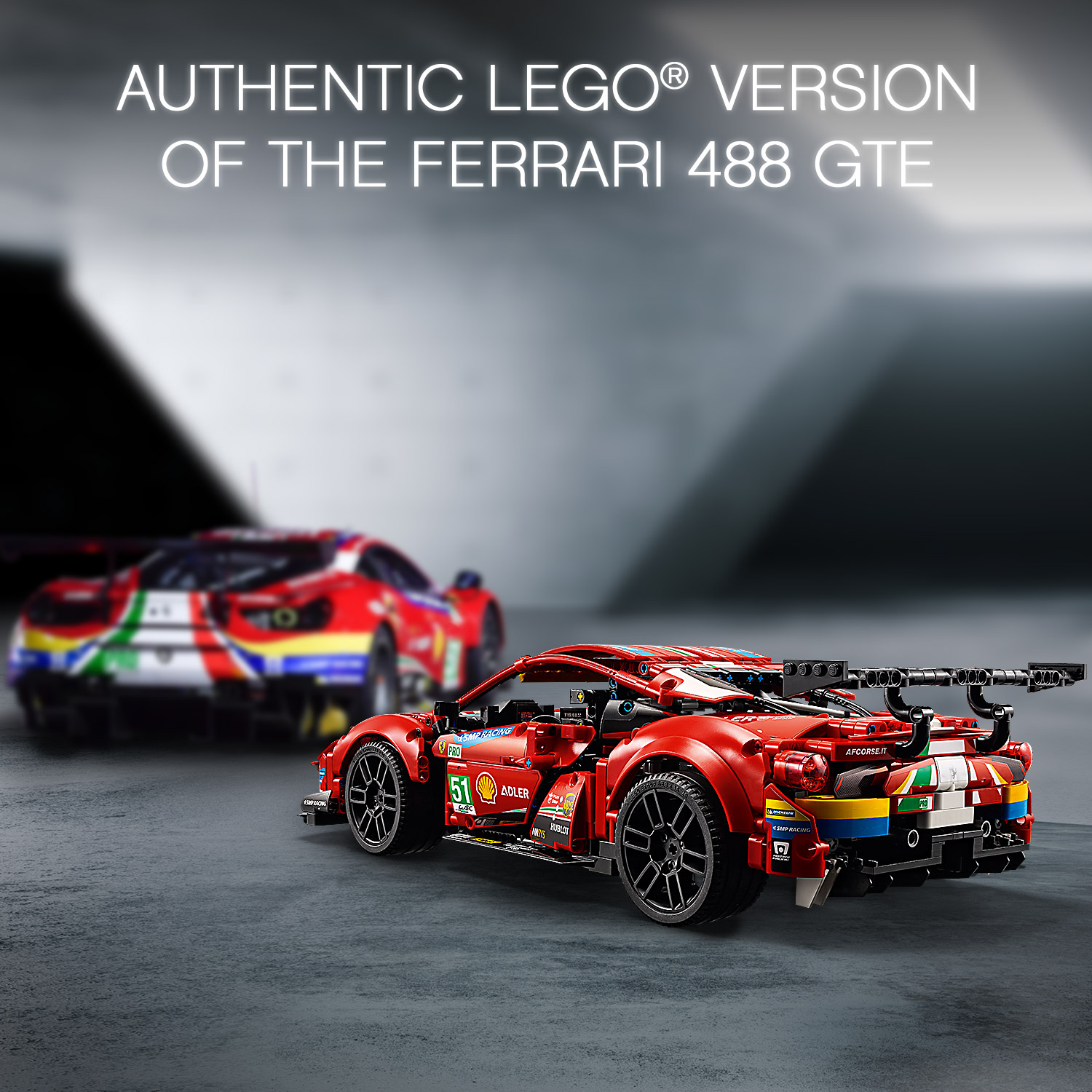 LEGO TECHNIC 42125 Đồ Chơi Lắp Ráp Siêu Xe Ferrari 488 GTE ( 1677 Chi tiết)
