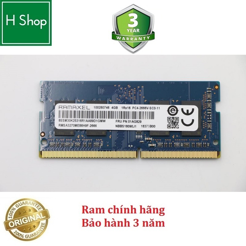 Bảng giá Ram Laptop DDR4 8GB Bus 2666, tháo máy, Bảo Hành 3 Năm Phong Vũ