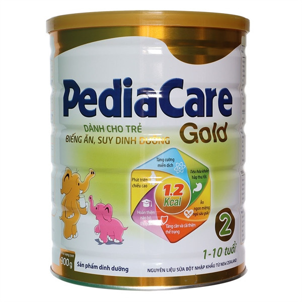 Sữa bột PediaCare Gold số 2 lon 900g (1-10 Tuổi)
