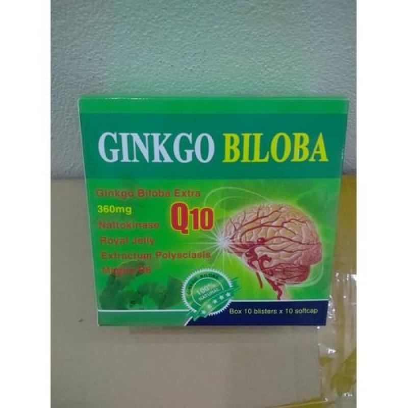 Hoạt huyết dưỡng não GINKGO BILOBA Q10 - HỘP 100V nhập khẩu