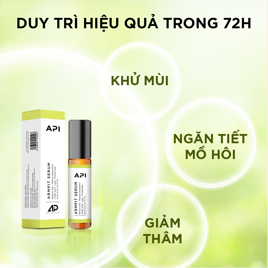 Lăn nách API Serum giảm thâm khử mùi nách API Mee Natural