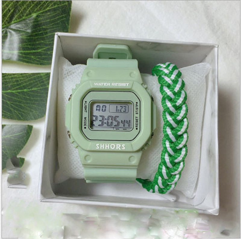 Nơi bán Đồng Hồ Nữ Shhors Xanh Matcha Thể Thao Dây Cao Su Siêu Bền DH78