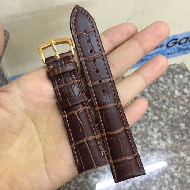 [HCM]Dây da nâu đậm - dây đồng hồ - size 182022mm