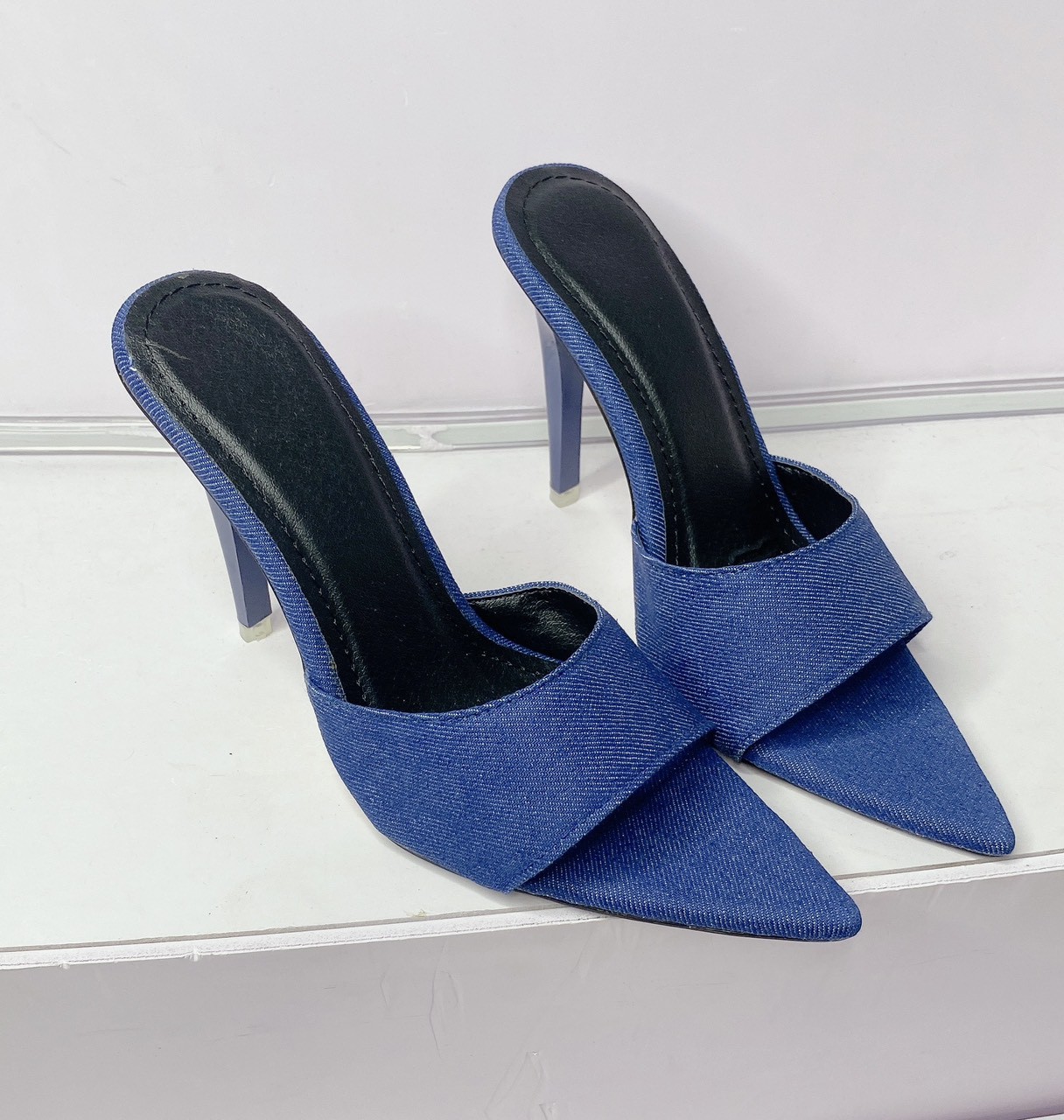 dép cao gót 9cm mũi nhọn gót nhọn siêu xinh
