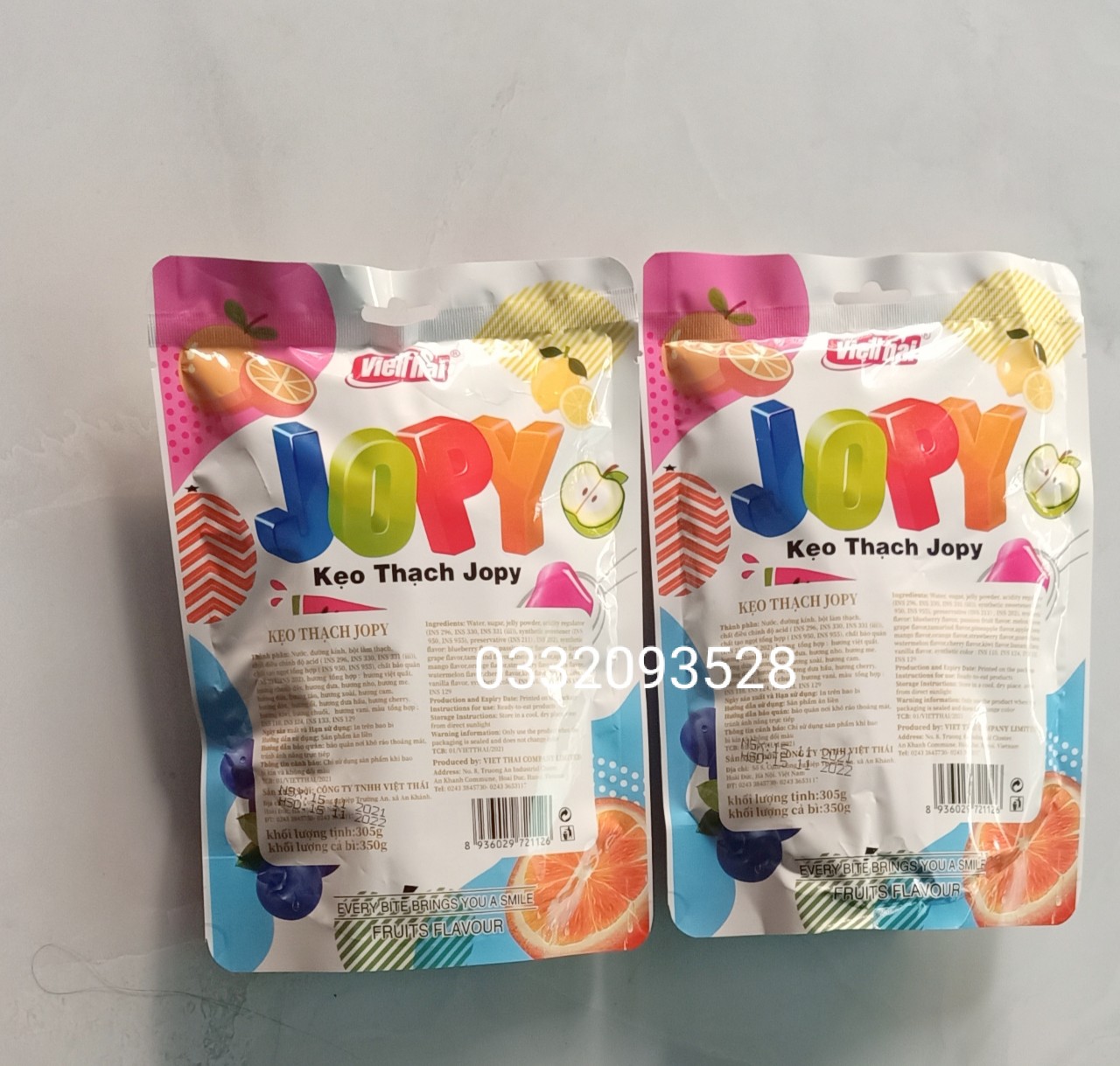 🥝🥭🍑Kẹo thạch jopy trái cây zai zai giòn giòn
