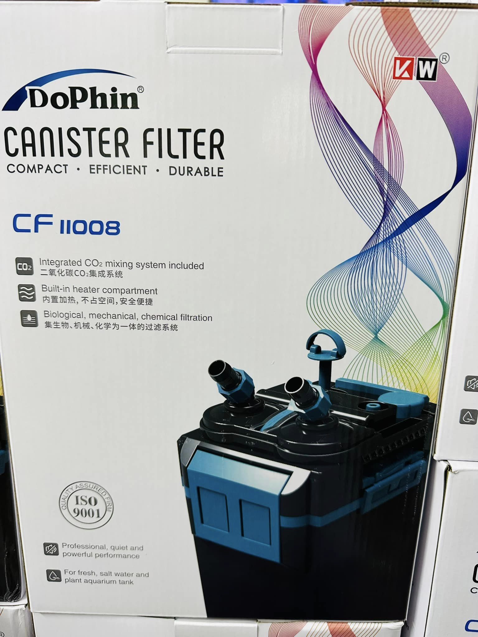 Lọc thùng dophin cf-11008i cf-11308i cf-11508 thế hệ mớii tích hợp trộn co2 và ngăn gắn sưởi siêu gọn cho hồ thủy sinh