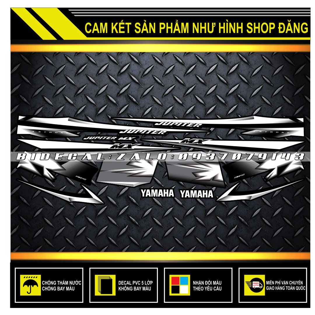 TEM RỜI JUPITER MX BẠC ĐEN