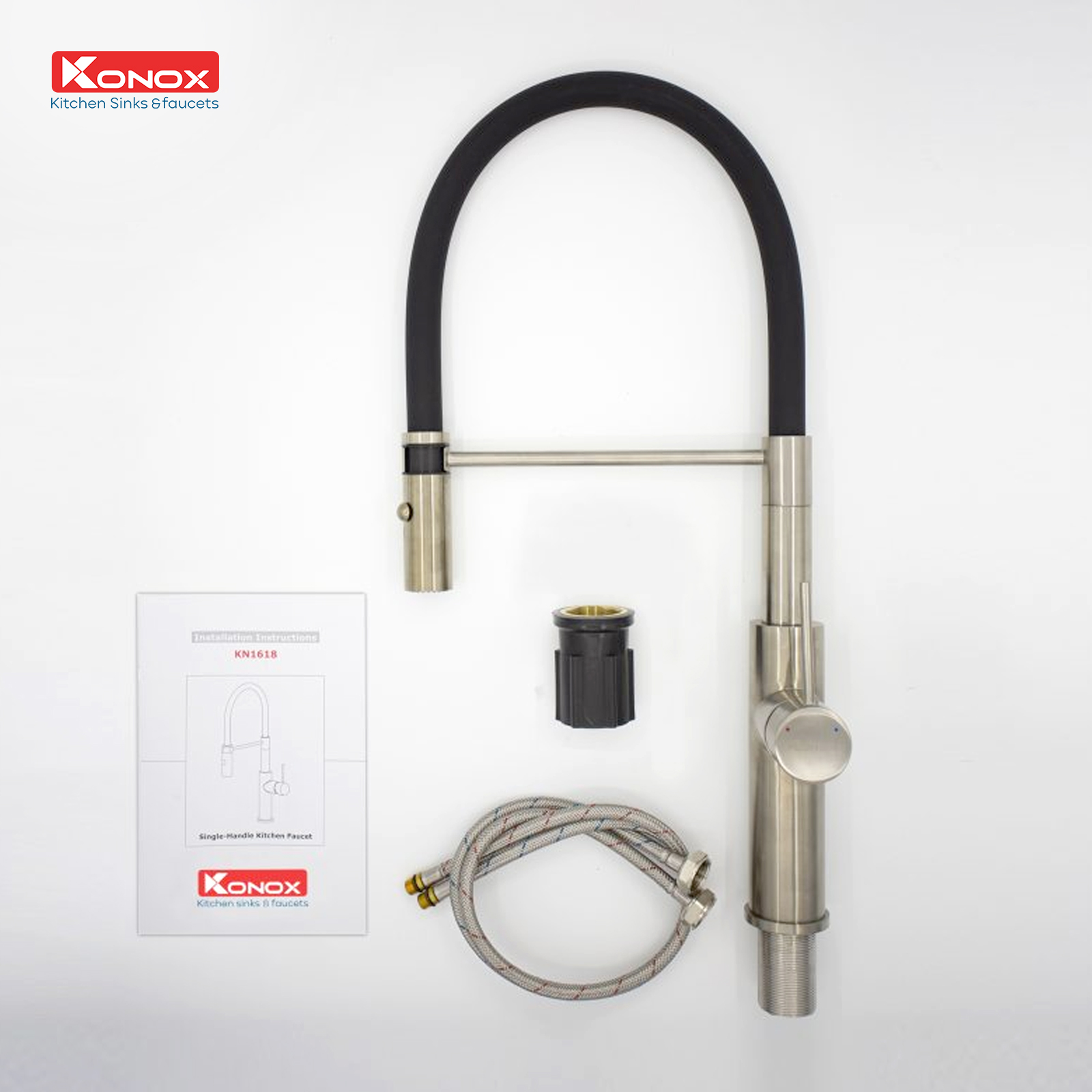 Vòi rửa bát thân mềm Konox KN1618