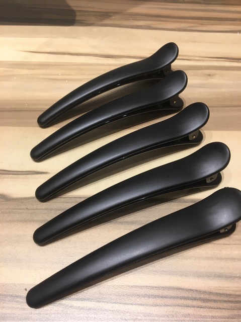 Kẹp mỏ vịt nhựa đen 12cm