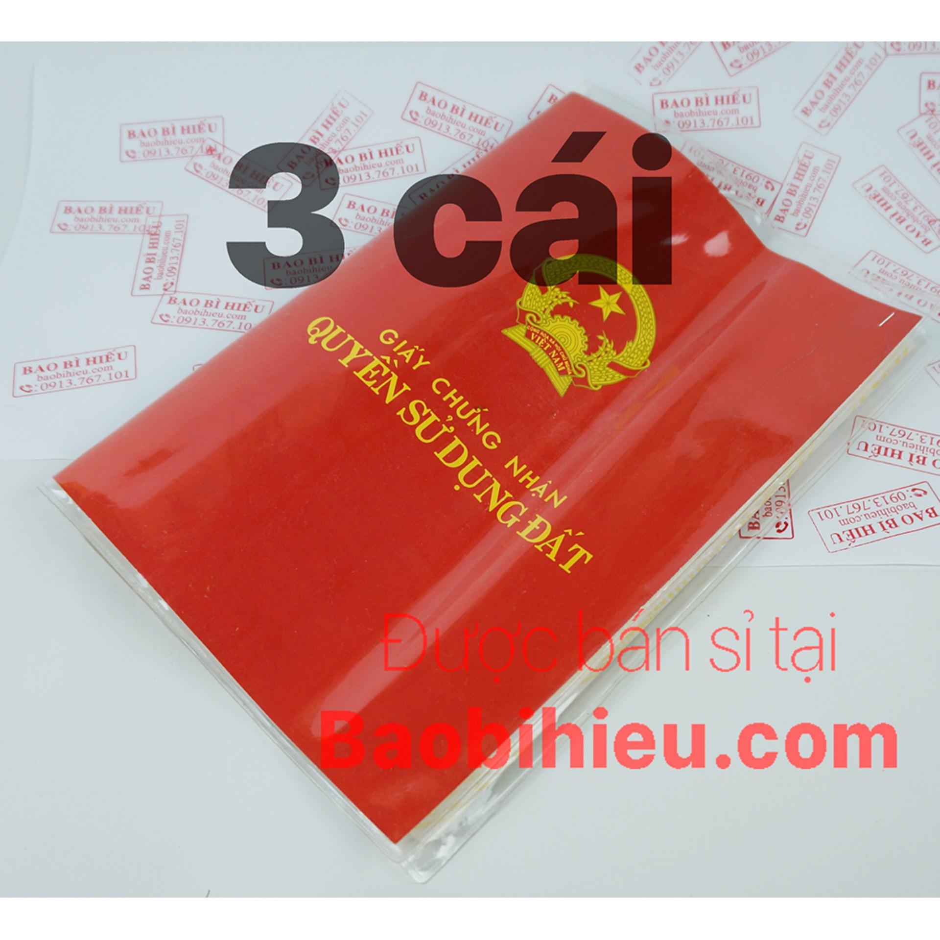 COMBO 3 cái túi Sổ Hồng, Sổ Đỏ dẻo trong bảo vệ tuyệt đối, chống nhàu, chống xước, chống thấm, chống rách... (có nắp đậy). 3B7227