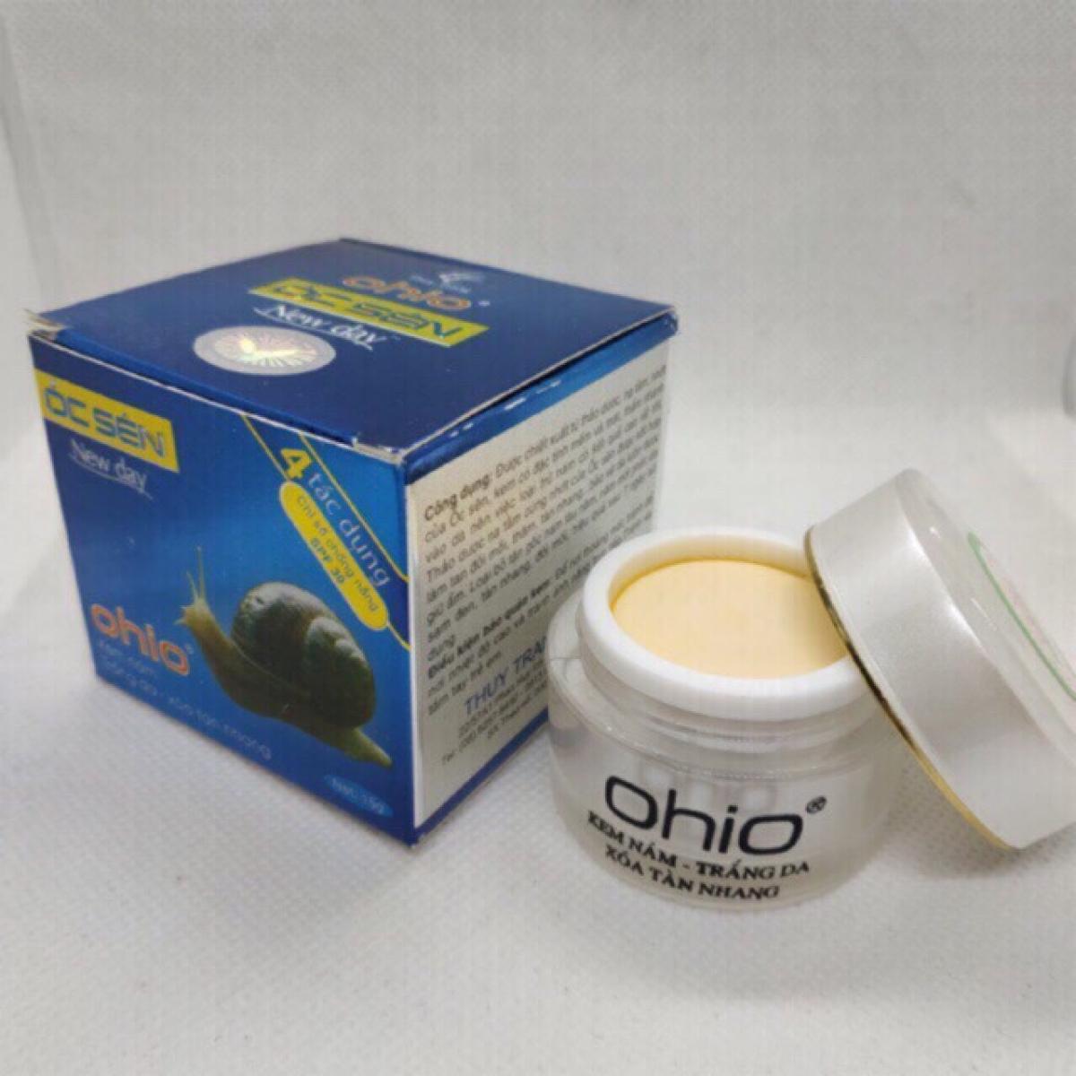 [HCM]KEM OHIO ỐC SÊN NÁM TRẮNG DA XOÁ TÀN NHANG 15G