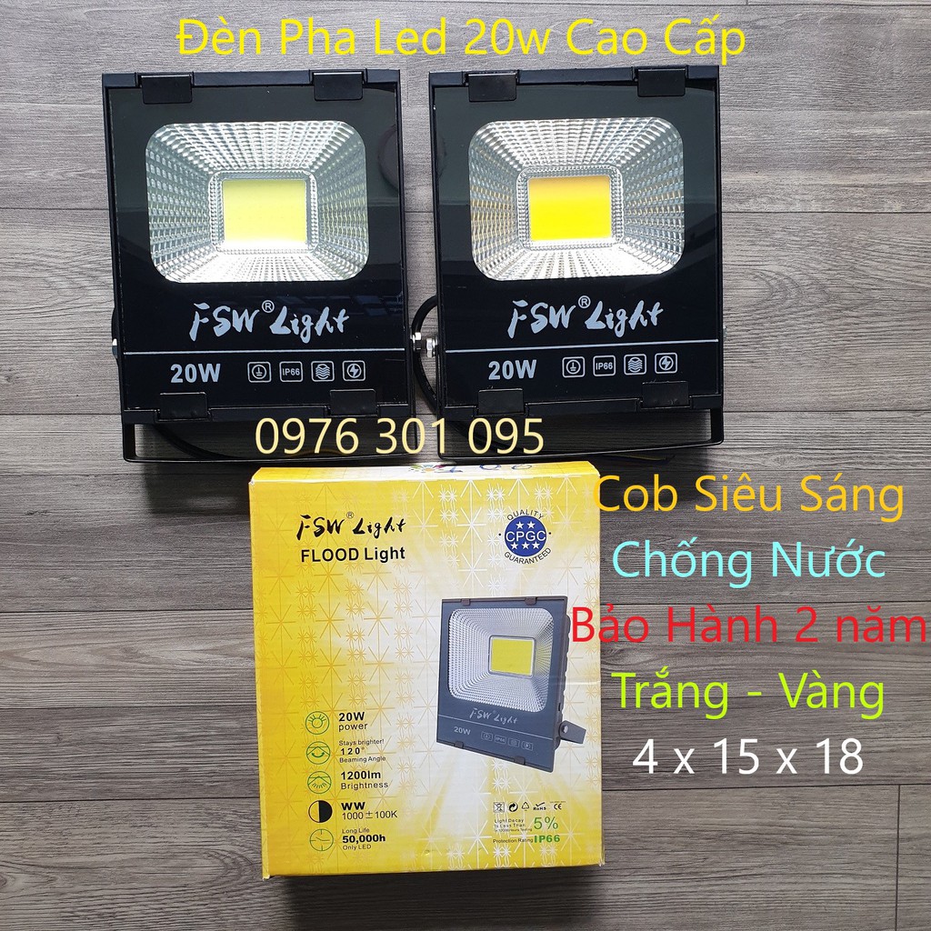 [FSW Bảo Hành 2 năm] Đèn led PHA siêu sáng đủ wat [COB] siêu sáng