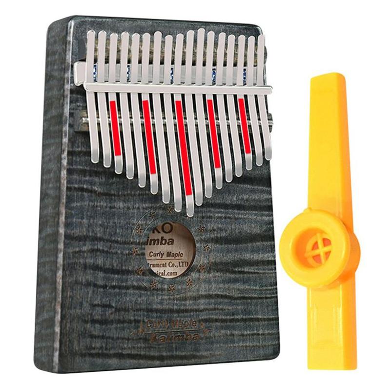Đàn Kalimba Gecko 17 Phím Gỗ Phong Vân Hổ MC-B (Nâu đen) Kèm Kèn Kazoo DreamMaker - HÀNG CÓ SẴN