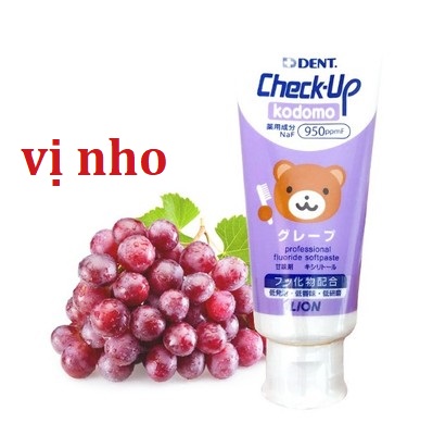 Kem đánh răng cho trẻ em của Nhật Bản . . . Check - up Lion