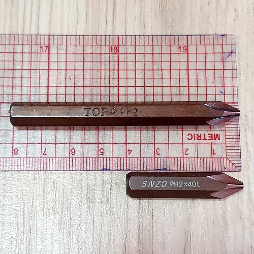 Đầu Mũi Vít Đóng Bake Màu Nâu Dài 8cm Và Mũi Vít Đóng Bake Màu Nâu Dài 4cm