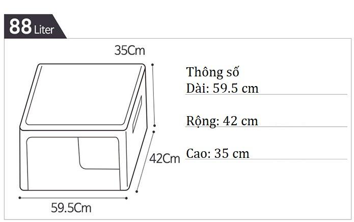 Hộp đựng quần áo- Living box 88L