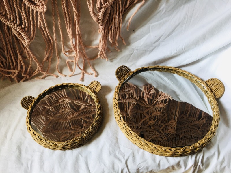Gương mây treo tường phong cách vintage