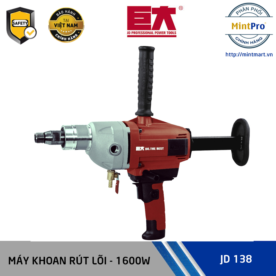 Máy khoan rút lõi bê tông JD138 - Công suất 1600W - Khoan lỗ tối đa 130mm