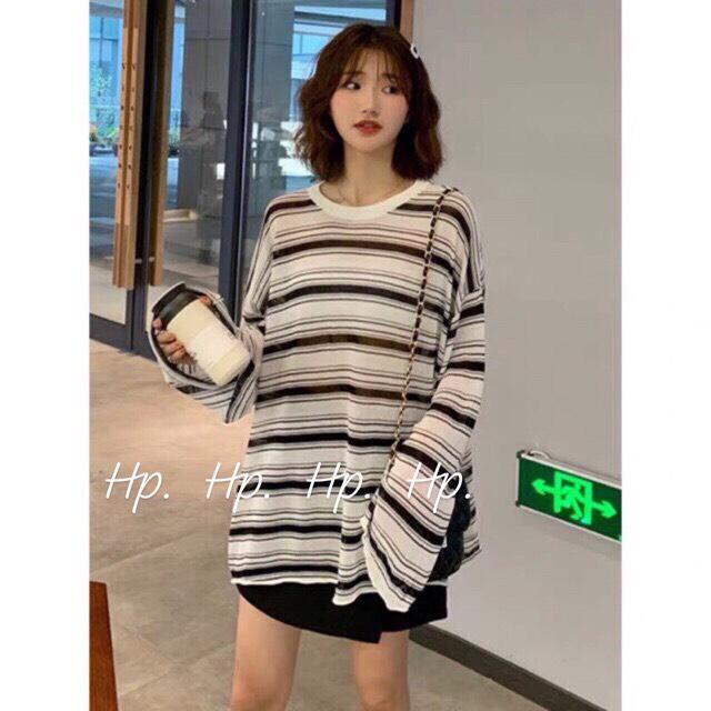 [Mạnh Dũng Store 1 ] [Hàng mới] Áo sweater kẻ sọc bo tay hit hot