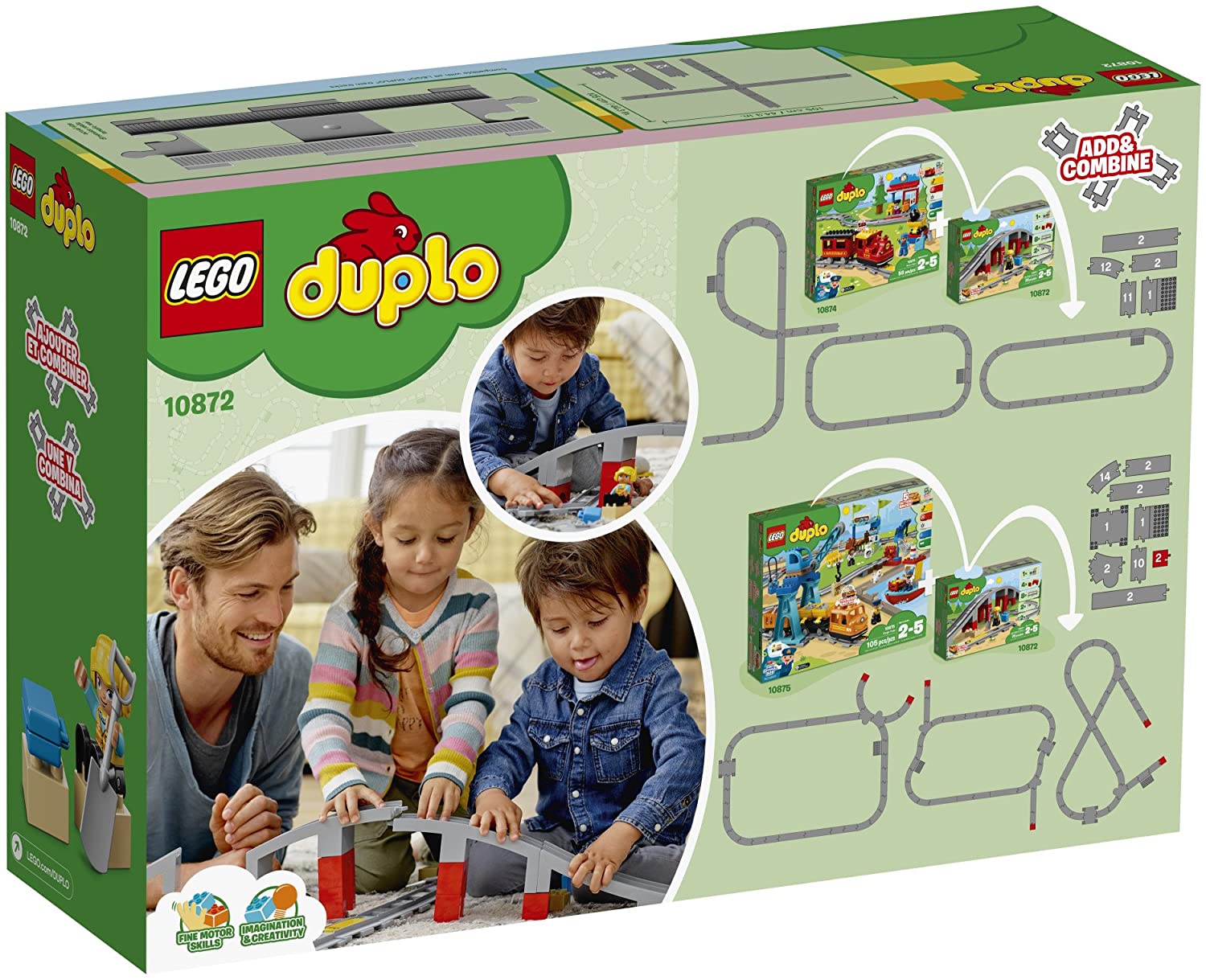 Cầu và đường ray xe lửa LEGO DUPLO 10872 khối (26 miếng)