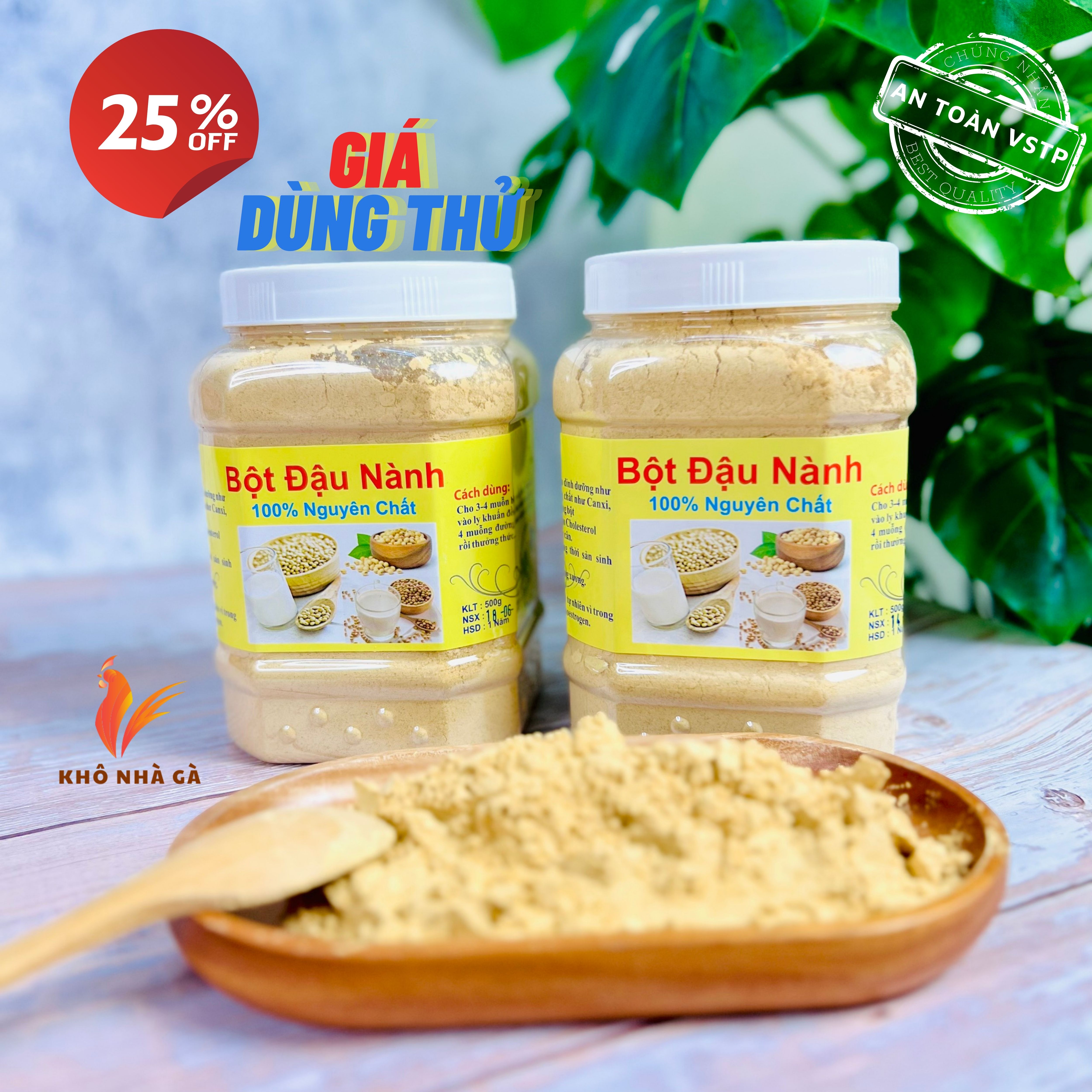 Bột đậu nành rang xay hủ 500 gram