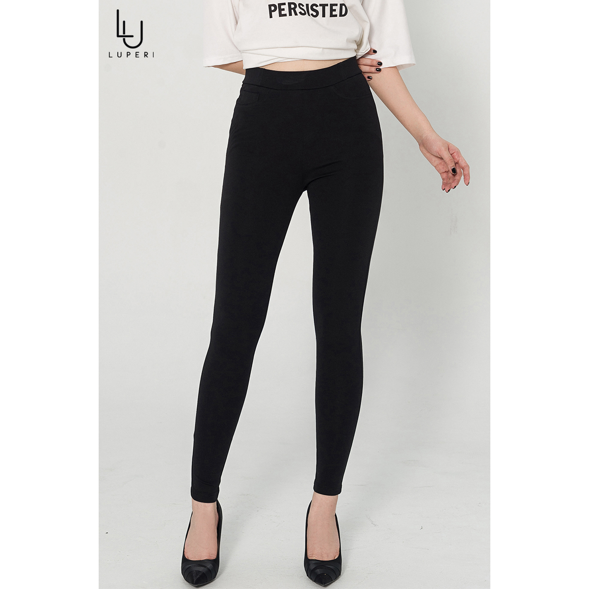 Quần legging nữ cạp cao nâng mông luperi lp514 gen bụng co giãn 4 chiều, không xù lông, cắn chỉ