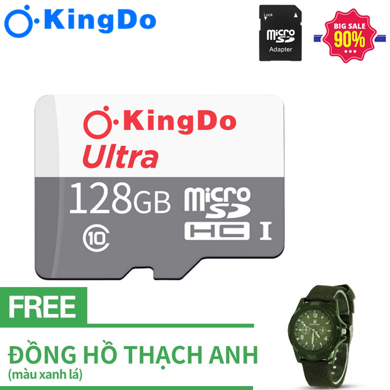 【Miễn phí Đồng hồ thạch anh】Thẻ Nhớ MicroSDXC  Ultra 128GB Class 10 100MB/s (Xám)
